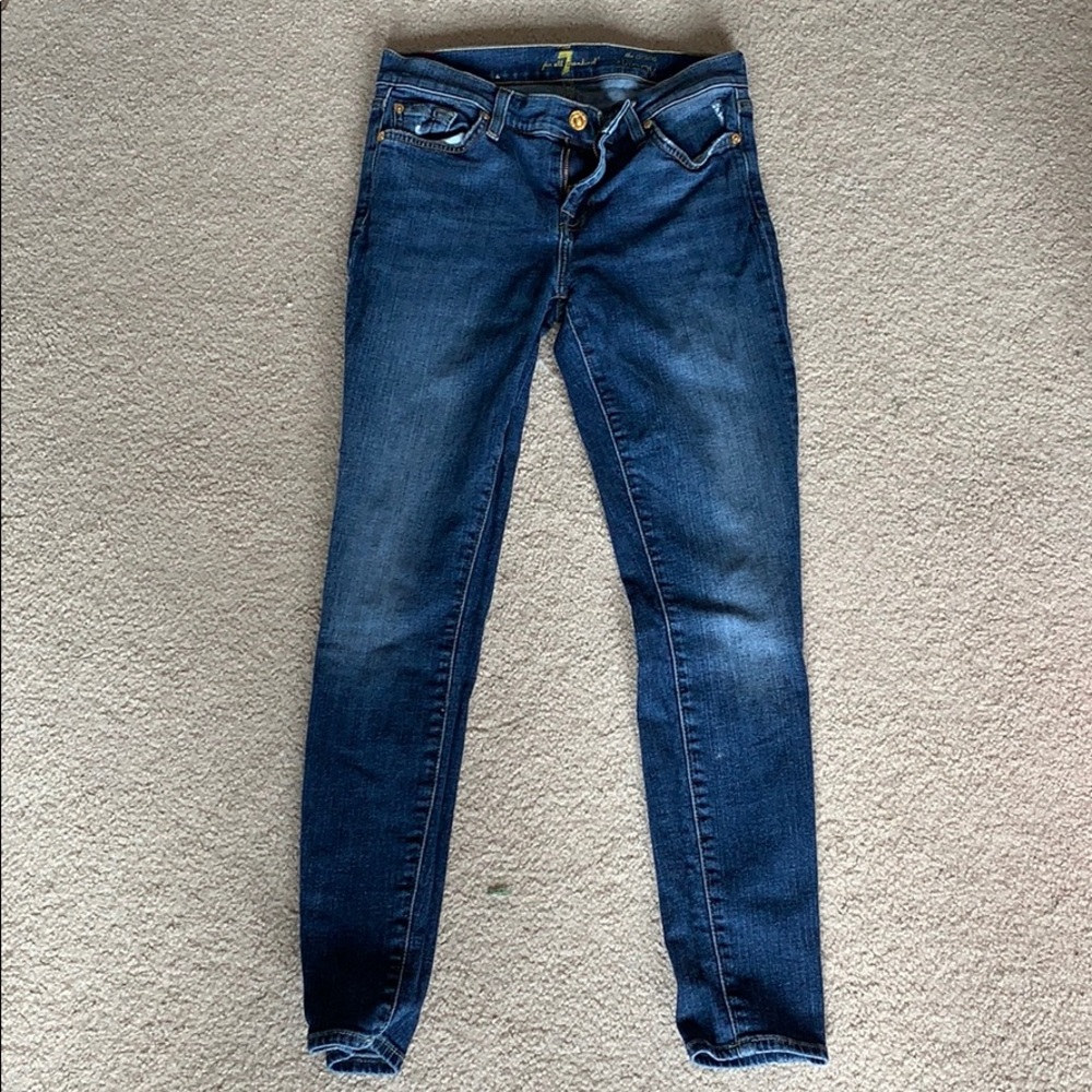 Blue skinny jeans!
